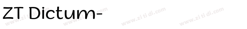 ZT Dictum字体转换